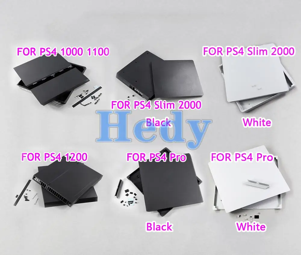 

1set Plastic Black Protective Front Bottom Shell For Sony PS4 1000 1100 1200 Housing Case For PlayStation 4 PS4 Pro/Slim 2000