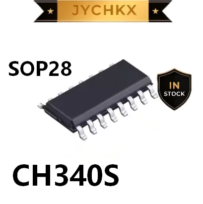 5PCS New Original CH340S SOP28 SOP-28 WCH USB To Print Port Interface IC 28Pin SMD USB Converter Integrated Circuit Chip