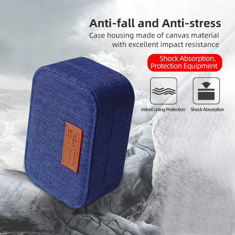 NiceHCK 하이엔드 캔버스 이어폰 케이스, 휴대용 보관 이어버드 박스, 충격 흡수 헤드셋 케이블 가방 액세서리, NX7MK4/ST-10