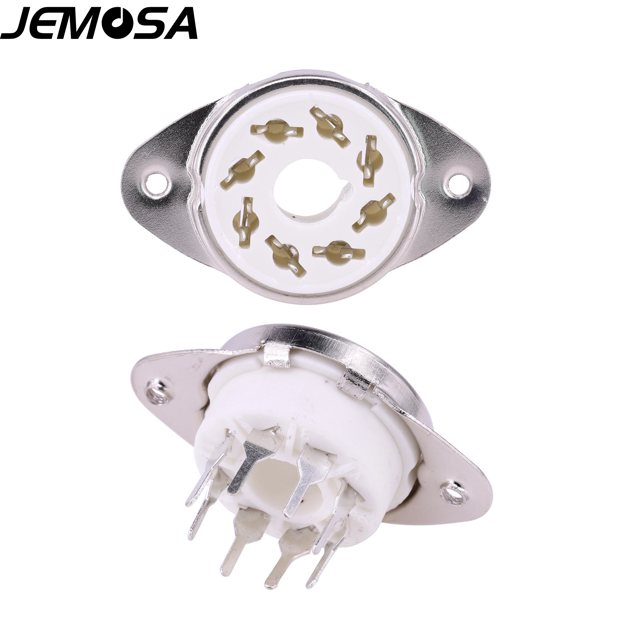 Soquete de tubo cerâmico para amplificador de tubo a vácuo, Base de válvulas para KT88, 6V6, 6L6, EL34, 6N8P, 6N9P, GZC8-Y-5, K8A, 6SL7, 6SN7, áudio, 8Pin
