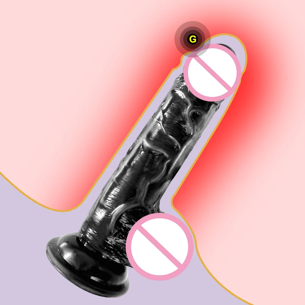 6.5 Inch Skin Realistic Dildo with Powerful Suction Cup Penis Black Big Dicks Sex Toys for Women Female Masturbation Adults 18