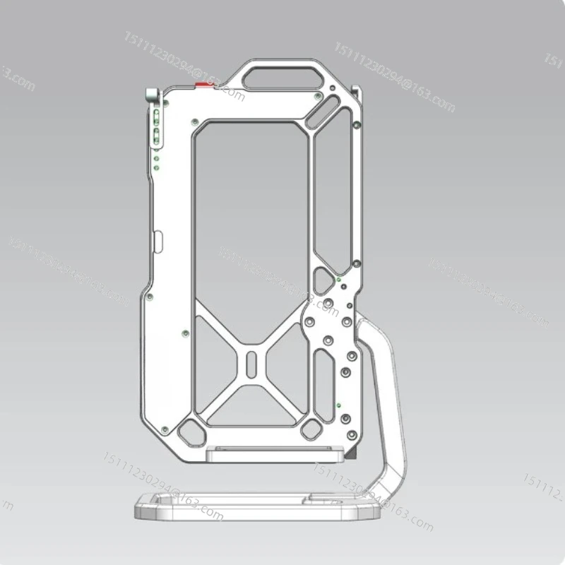Open Frame Mini ITX PC Case, Portable Vertical Mount Aluminum Chassis for Gaming Desktop Setup