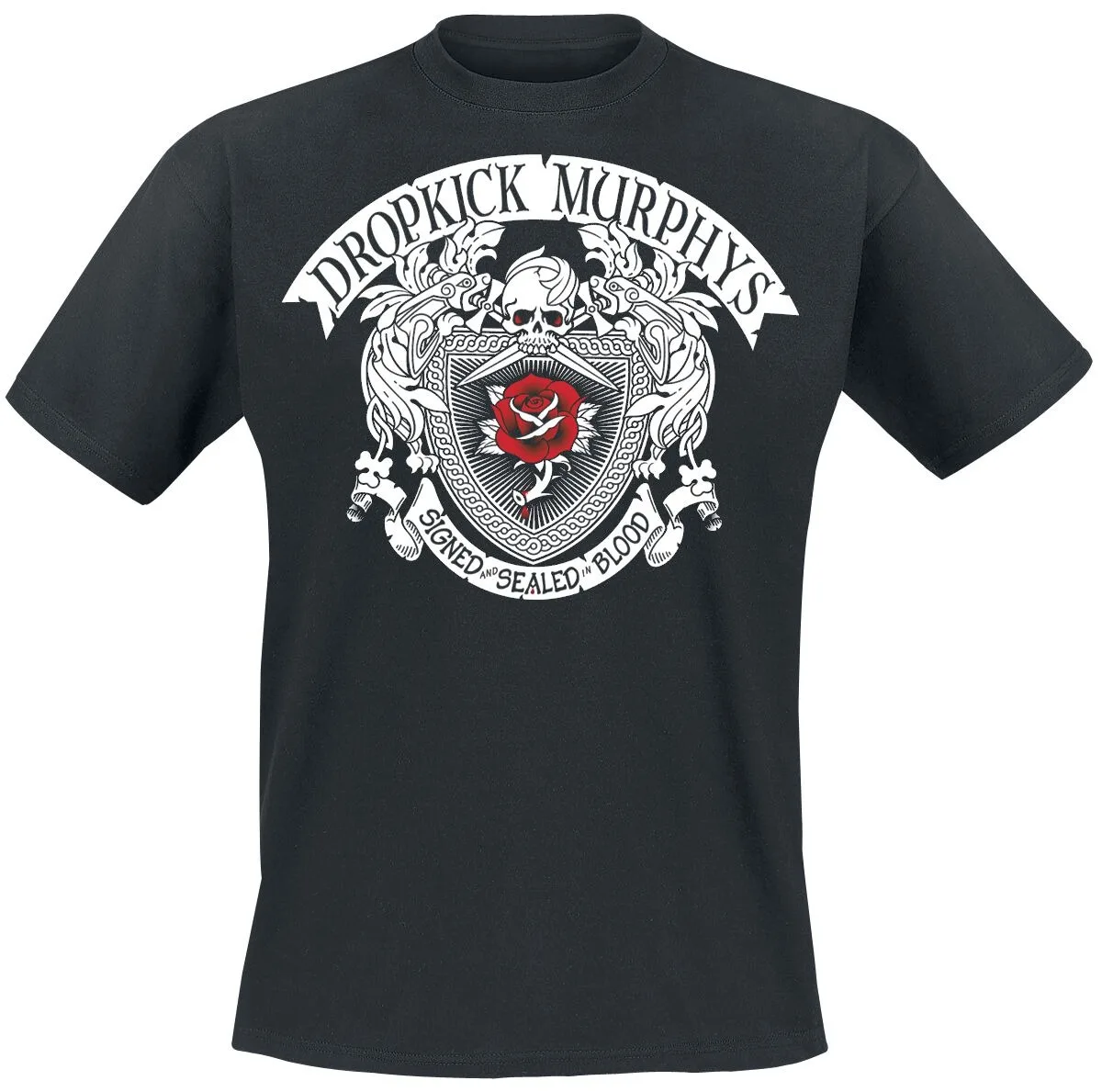 Dropkick Murphys Boston Snake & Sword T-shirt Celtic Punk Band Print 100% Cotton Unisex Tee Fan Shirt