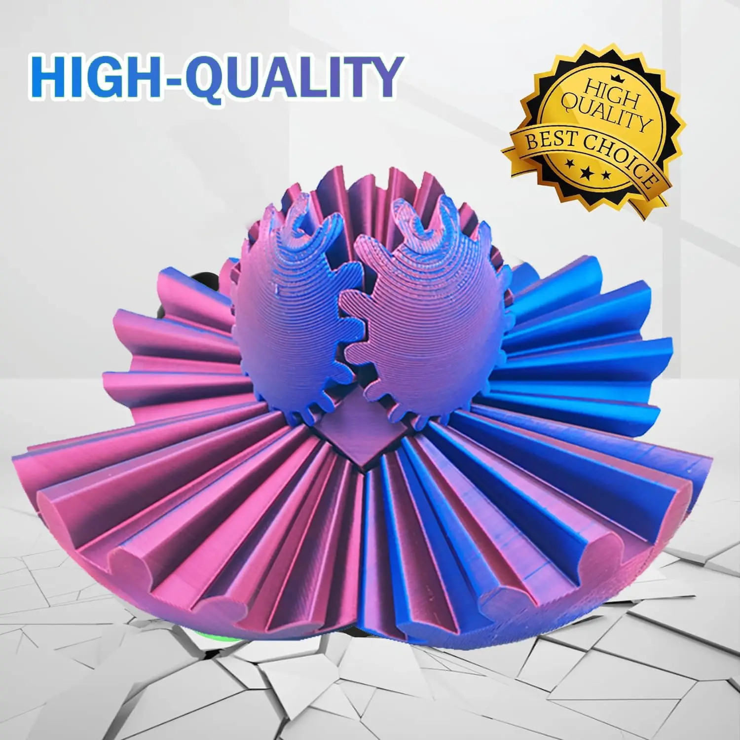 Nowa piłka zębatego z nadrukiem 3D, piłka zębatego ADHD Spin, kula zębatego Puzzle Fidget Toy, kostka fidget ToyActivity Gear Ball dla dorosłych