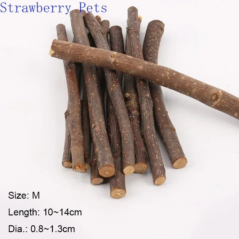 5pcs 10pcs 40pcs Chew Stick Apple Tree Branch Hamster Squirrel Natural Toys Parrots Rabbits Grinding Stick