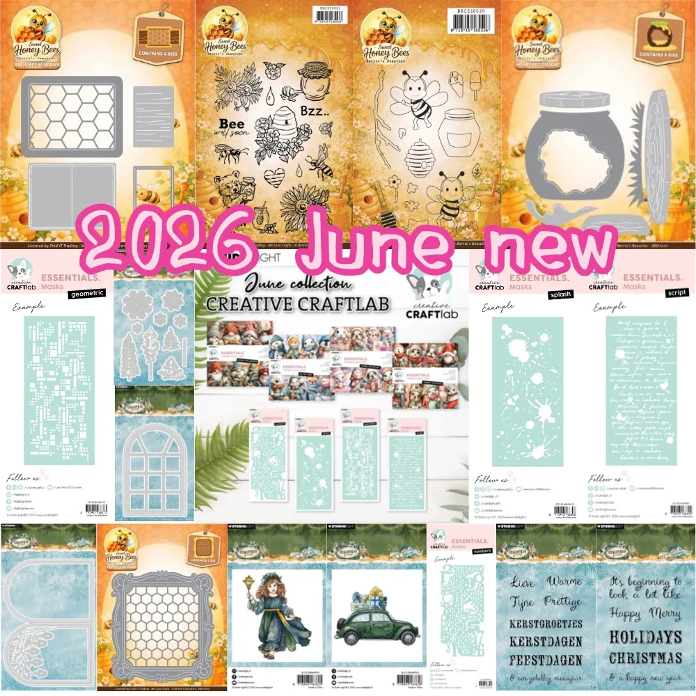 Sentiments 2026 Script Metal Cutting Dies and Clear Stamps cut die mold blade knife punch Scrapbook Paper craft stencils dies