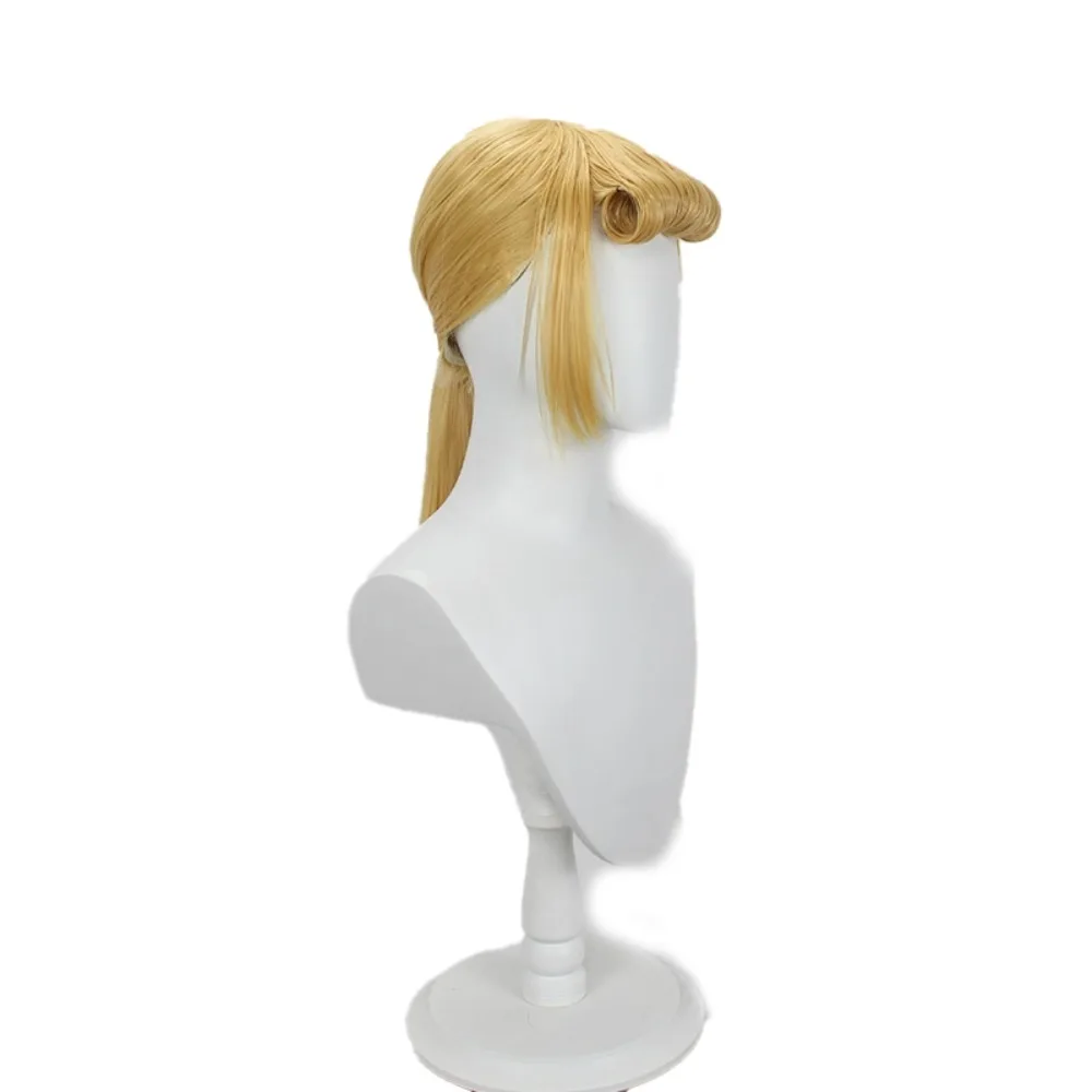 Parrucca cosplay per ragazza pecora riccia fatta a mano giallo dorato Bo Peep