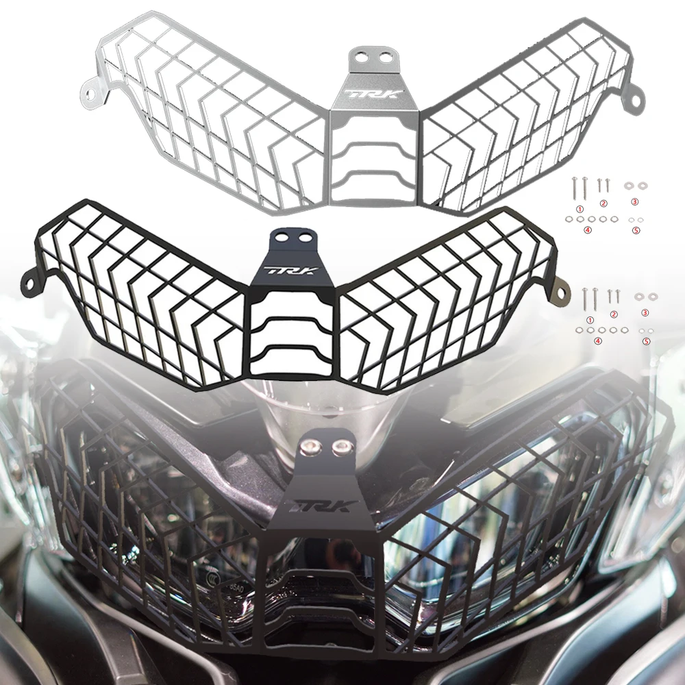 

2024 For Bennlli TRK 702 X TRK702X TRK702 2022 2023 2025 Motorcycle Headlight Head Light Guard Protector Cover Grille TRK 702X