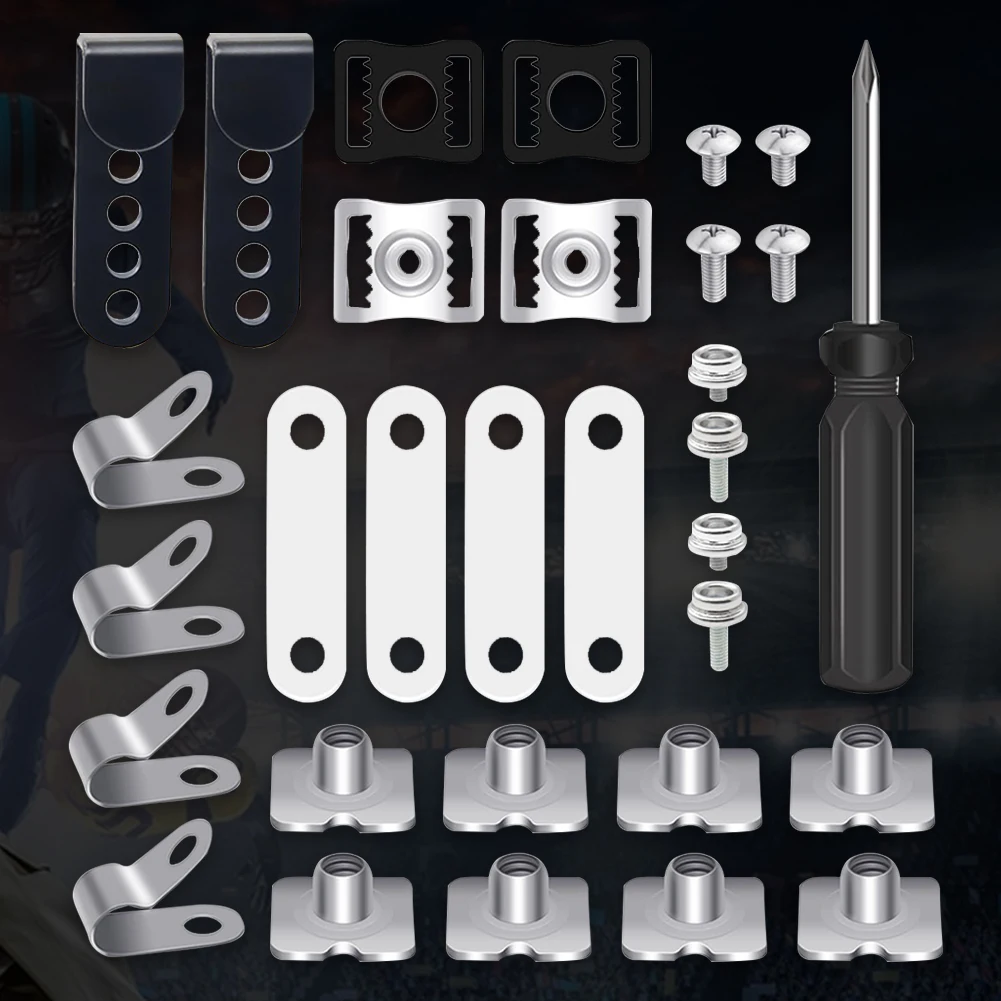 

31Pcs Hockey Helmet Replacement Parts Screws Nuts Gaskets Clips Screwdriver Baseball Softball Helmet Repair Replacement Parts