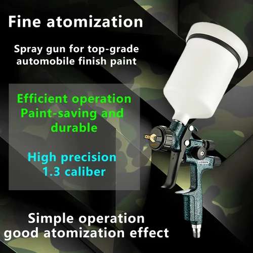 Imagen 2 del producto LISSON Starlight versión HVLP tipo, PISTOLA DE PULVERIZACIÓN 1000B boquilla de acero inoxidable de 1,3mm pistola de pintura pulverizadora profesional para pintura de coche