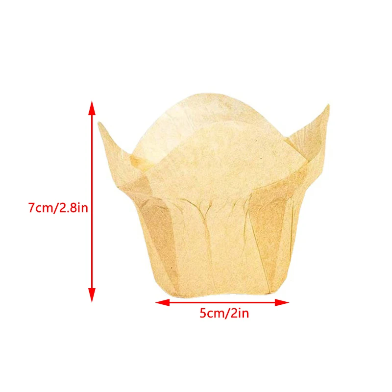 100 pz Stile Loto Cupcake Liner Tazza di Cottura Lotus Muffin Cupcake Tazza di Carta Oilproof Cake Wrapper Bakeware Pasticceria Strumenti