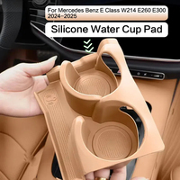 Car Central Console Water Cup Holder Silicone Water Cup Pad Cover Trim For Mercedes Benz E Class W214 E260 E300 E200 2024 2025
