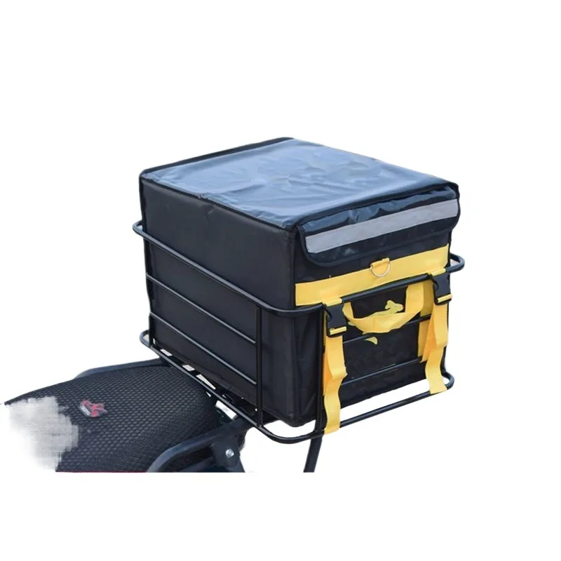 Takeaway box Fixed shelf Electric vehicle shelf Universal bold thickened motorcycle rear rack Food basket Car basket accessories