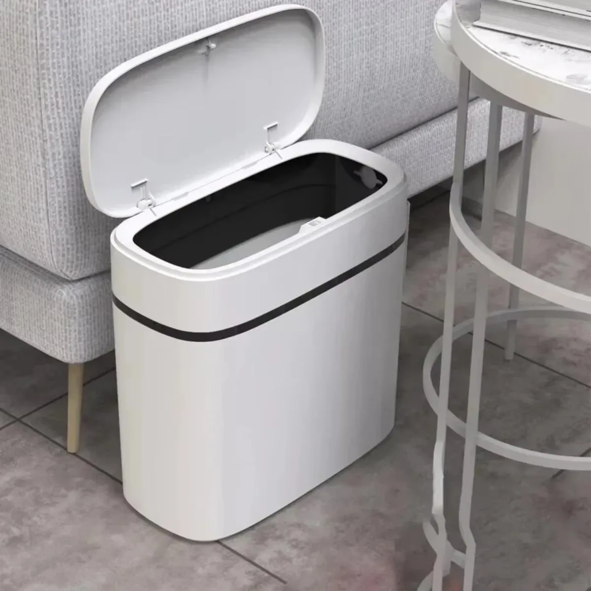 12L Bathroom Waste Bins Press-Type Trash Can Household Waterproof with Lid  Dustbin Storage Box Kitchen Garbage Paper Basket