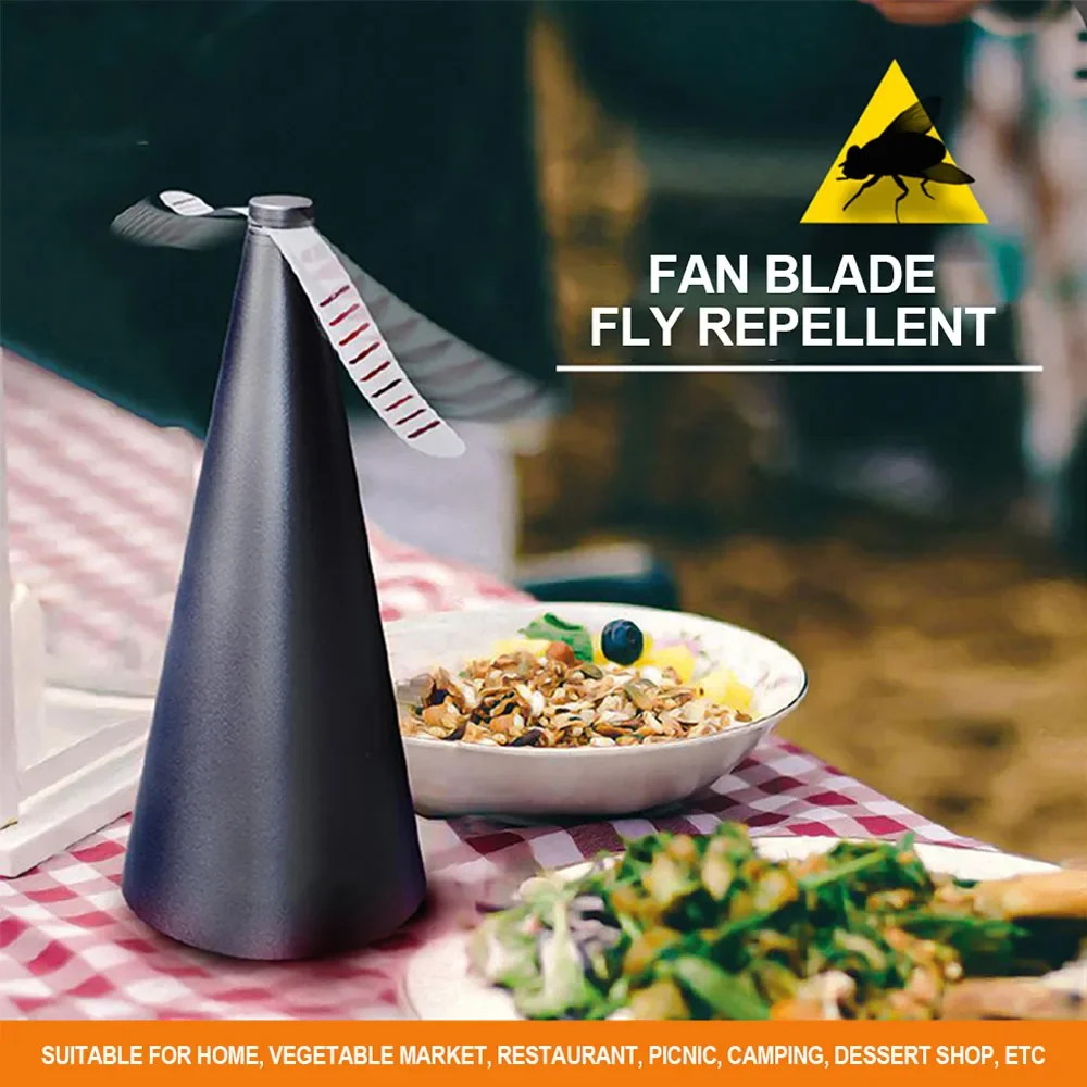 Automatic Fly Trap Leaf Fly Repellent Fan - Innovative Design Effectively Deters Bugs for a Bug-Free Outdoor Experience