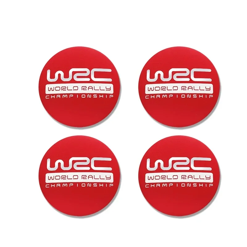 4Pcs 56mm WRC Emblem Car Wheel Center Hub Caps Stickers For TESLA Mercedes Benz Chevrolet AUDI JEEP BMW MAZDA SUBARU