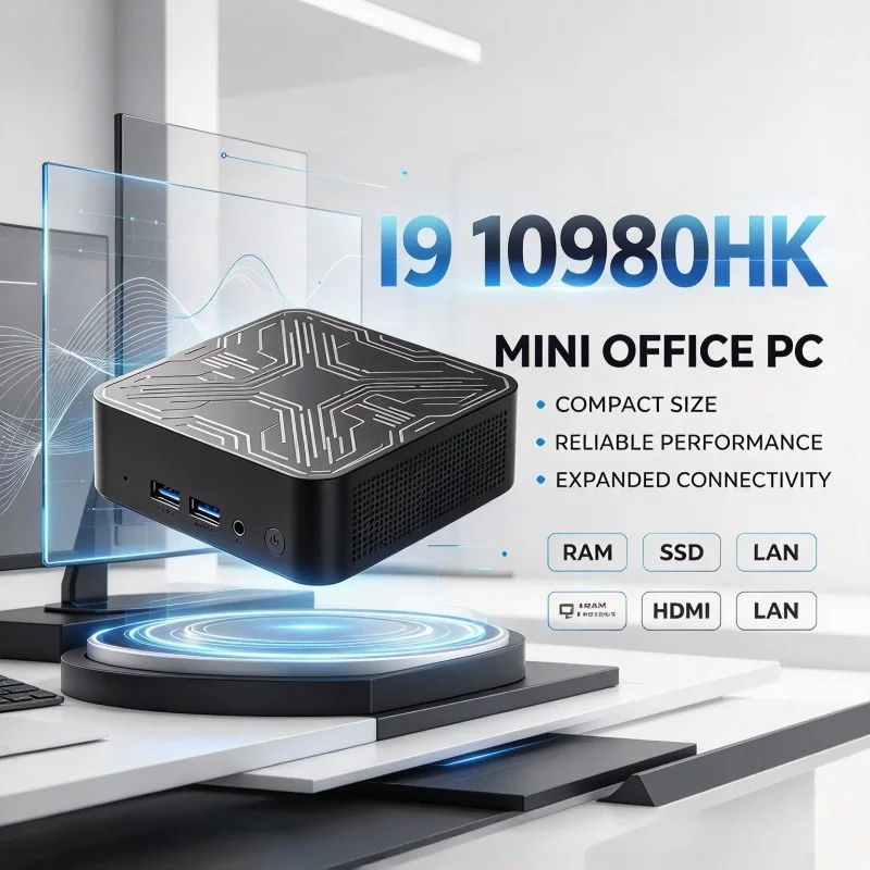 High‑Speed Mini Office PC Intel I9‑10980HK Small Desktop Computer Fast Performance Rich Ports for Business Office Home Gaming