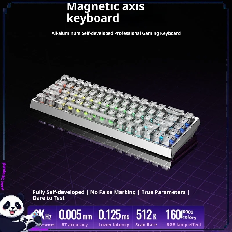 Teclado Magnético para Jogos CLEVER BEAST 8K RT0.005 em Alumínio CNC Gen 4 MCU Hall RGB Personalizado Acessórios para Esports Valorant CS2