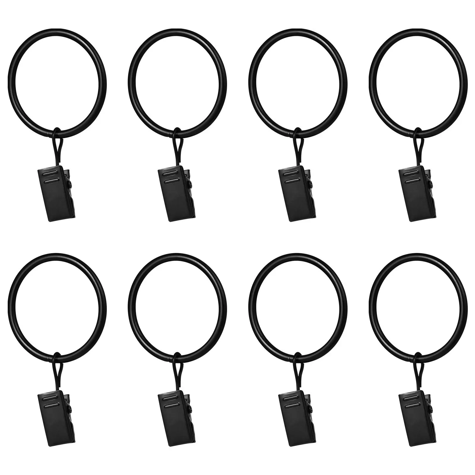 50 Pcs Shower Curtain Clips with Rings Curtains Rod Metal Drapery Decorative Vintage