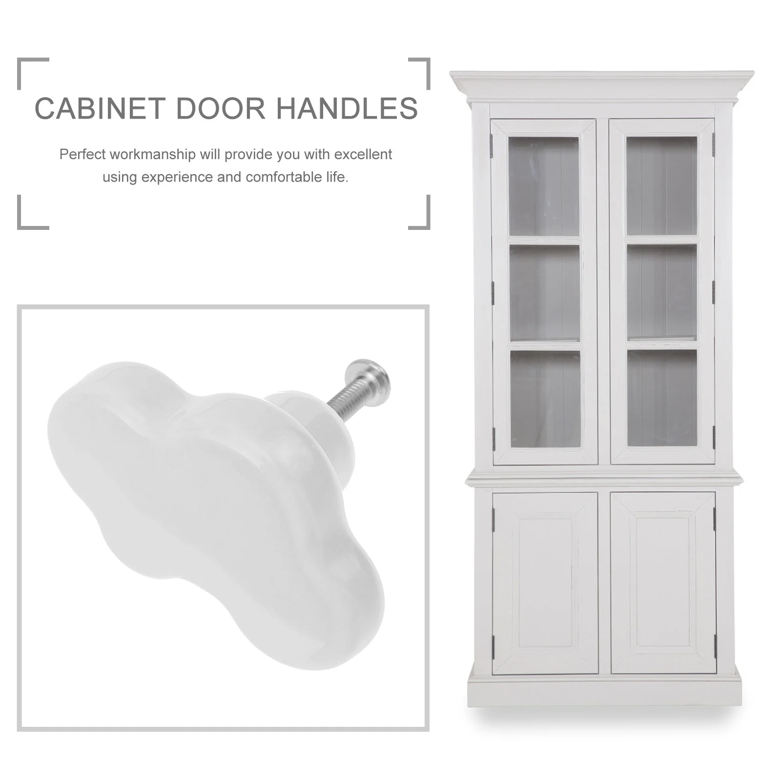 4 قطعة مقابض الأبواب السيراميك سحب دائم لخزانة ملابس بأدراج خزانة سحابة على شكل المقابض مقبض سحب باب المنزل