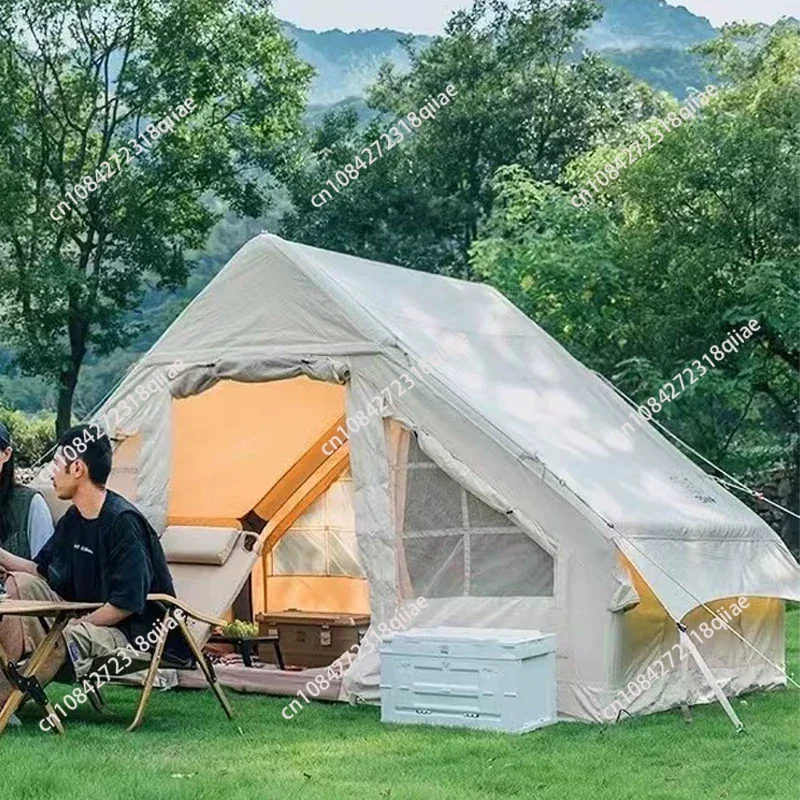 Maßgefertigtes Outdoor-Camping-Aufblaszelt, Verdicktes Oxford-Gewebe, Tragbares Doppelschichtiges Regenfestes Campingzelt aus Oxford-Gewebe