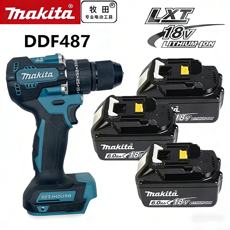 Batterie lithium rechargeable Makita 18V 6.0 DDF487 avec indicateur LED haute capacité pour outils électriques sans fil Makita