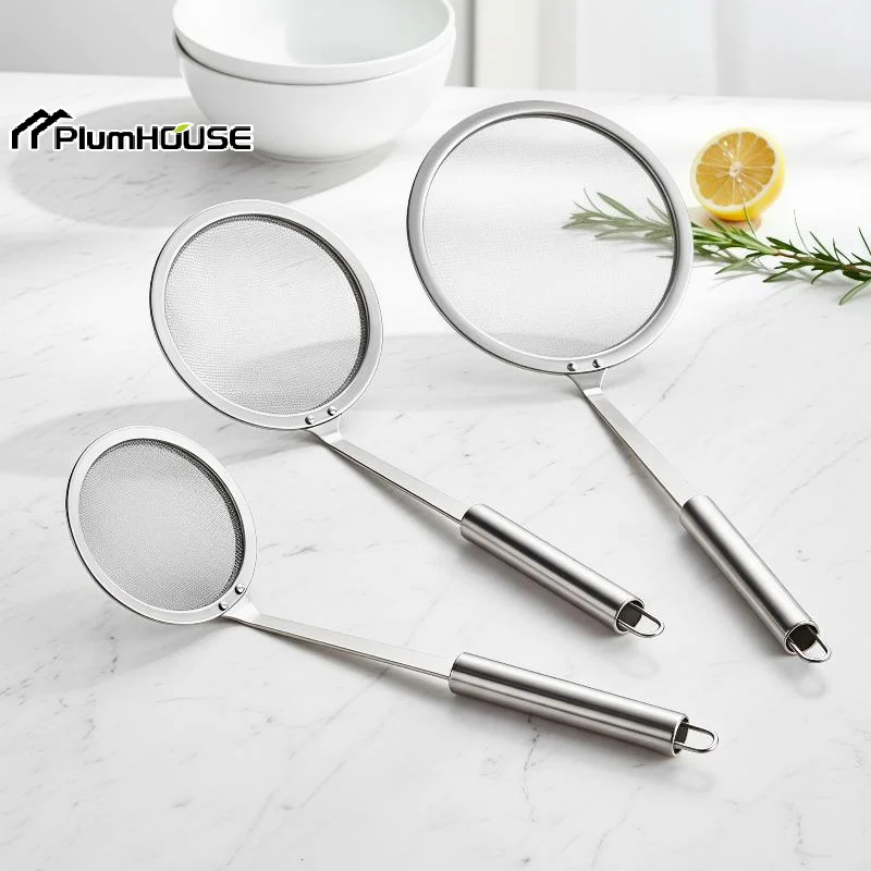 100 Mesh Super Dense Fine Mesh Strainer Food Grade 304 Stainless Steel Handheld Sieve for Home Kitchen Baking Use