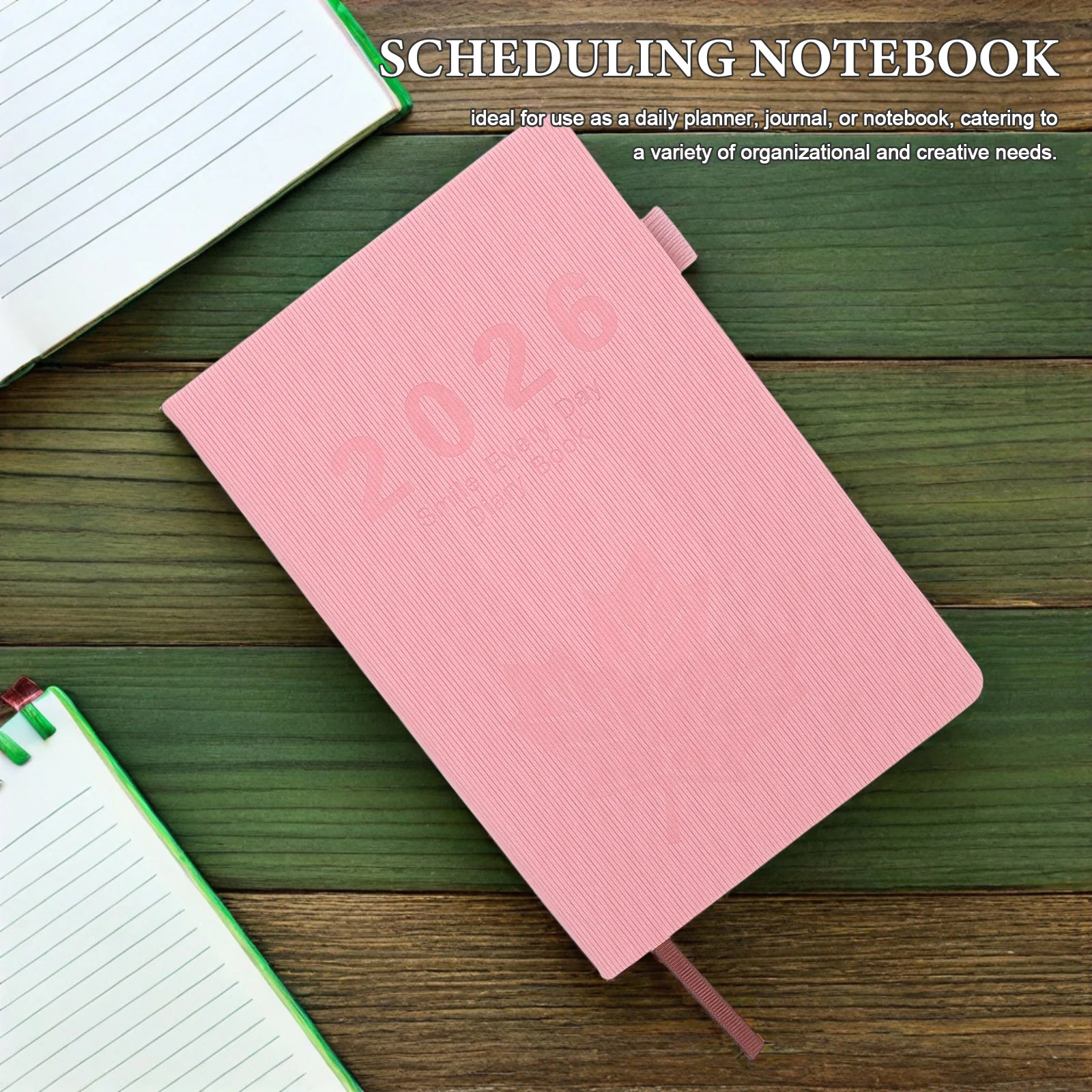 สมุดแพลนเนอร์ใบเมเปิ้ล 2026 ขนาด A5 สมุดบันทึกวางแผนรายวันสุดหรู ปฏิทินวางแผนรายปี สมุดบันทึกประจำสัปดาห์