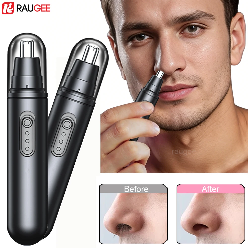 

Электрический триммер для удаления волос в носу, перезаряжаемый триммер для волос, машинка для стрижки волос в носу, портативный триммер для волос в ушах и носу