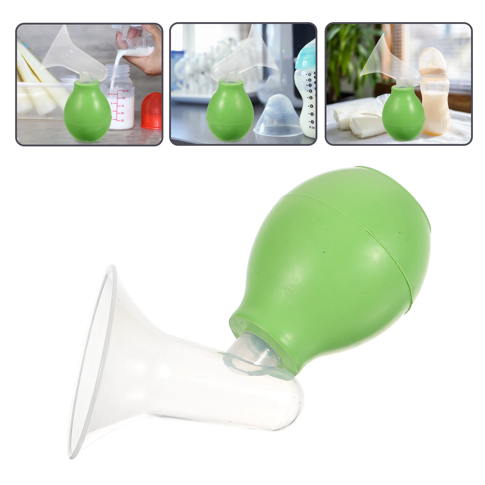 

Manual Breast Pump Shaped Handheld Portable Pumps Milk Suction Tool Safe Durable Plastic Rubber Comfortable