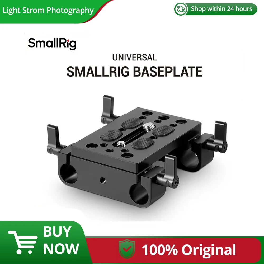 

SmallRig Camera Mounting Plate Tripod Mounting Plate with 15mm Rod Clamp Railblock for Rod Support / Dslr Rig Cage-1775