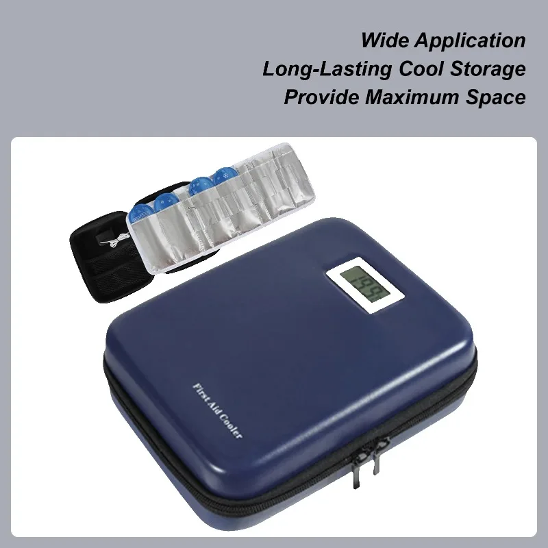 

Insulated Cooler Insulated Cooler Bag for 9-12 Hours Cooling Box with Temperature Display Medicine Pen Cool Case for Daily