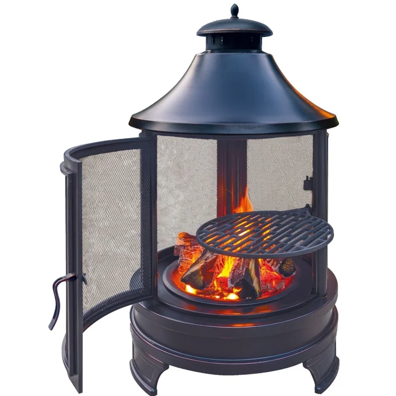 

Уличная печь для обогрева, интегрированная с функцией барбекю и приготовления чая, для использования на открытом воздухе, бездымная, для двора.