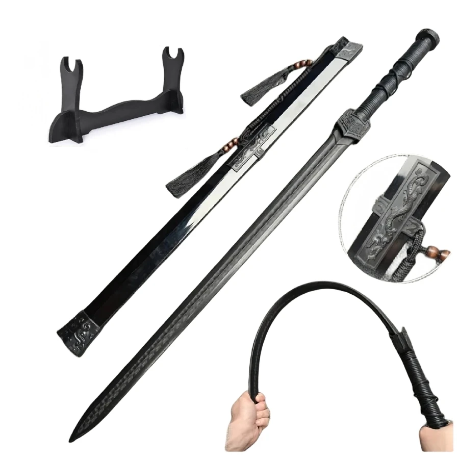 

100cm/39.3inch High-Intensi Inteated&Toughness Chinese Han-Sword Polypropylene Long Sword Training Samurai Knife With Holder