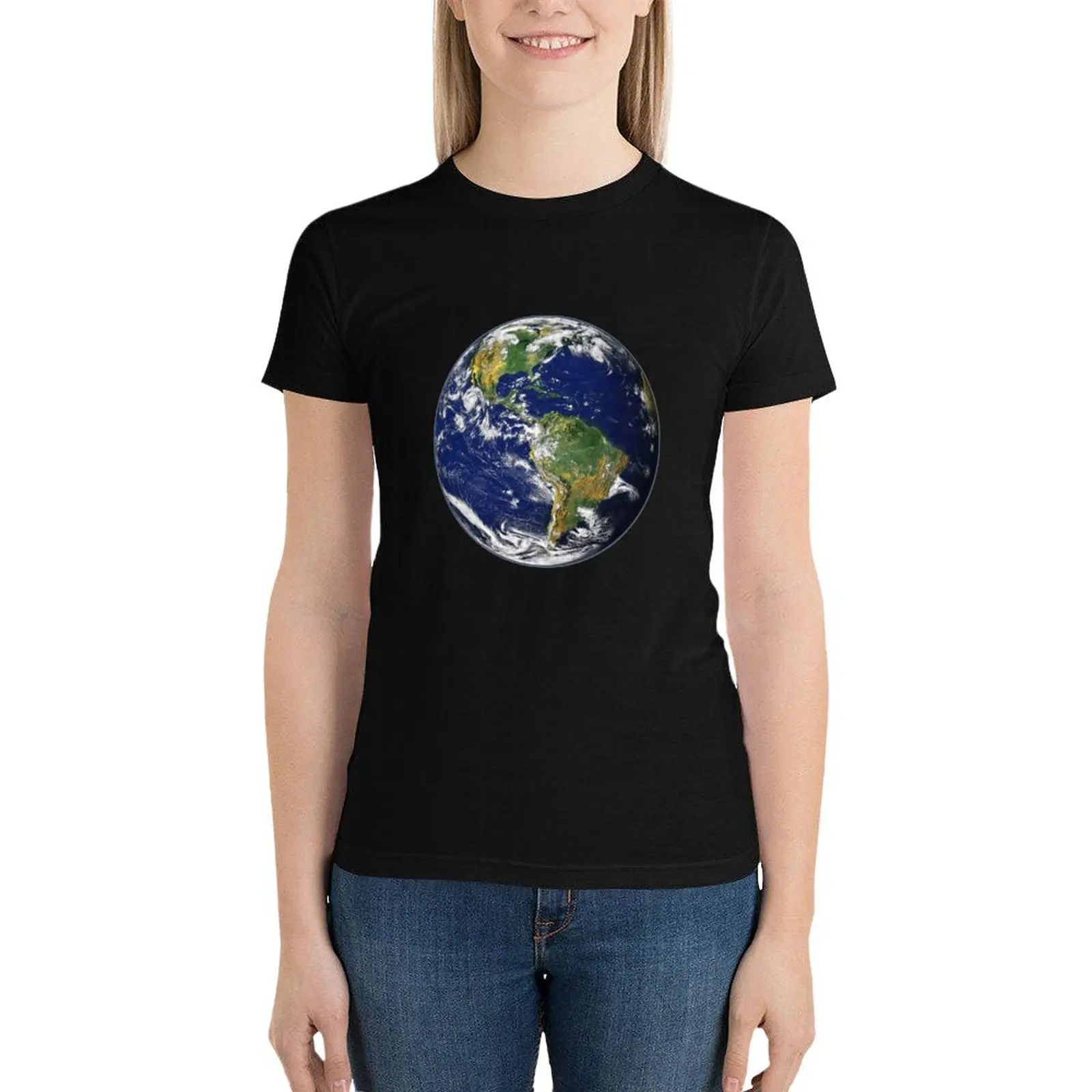 

Earth-Globe T-Shirt Aesthetic clothing anime clothes western t shirts for Women