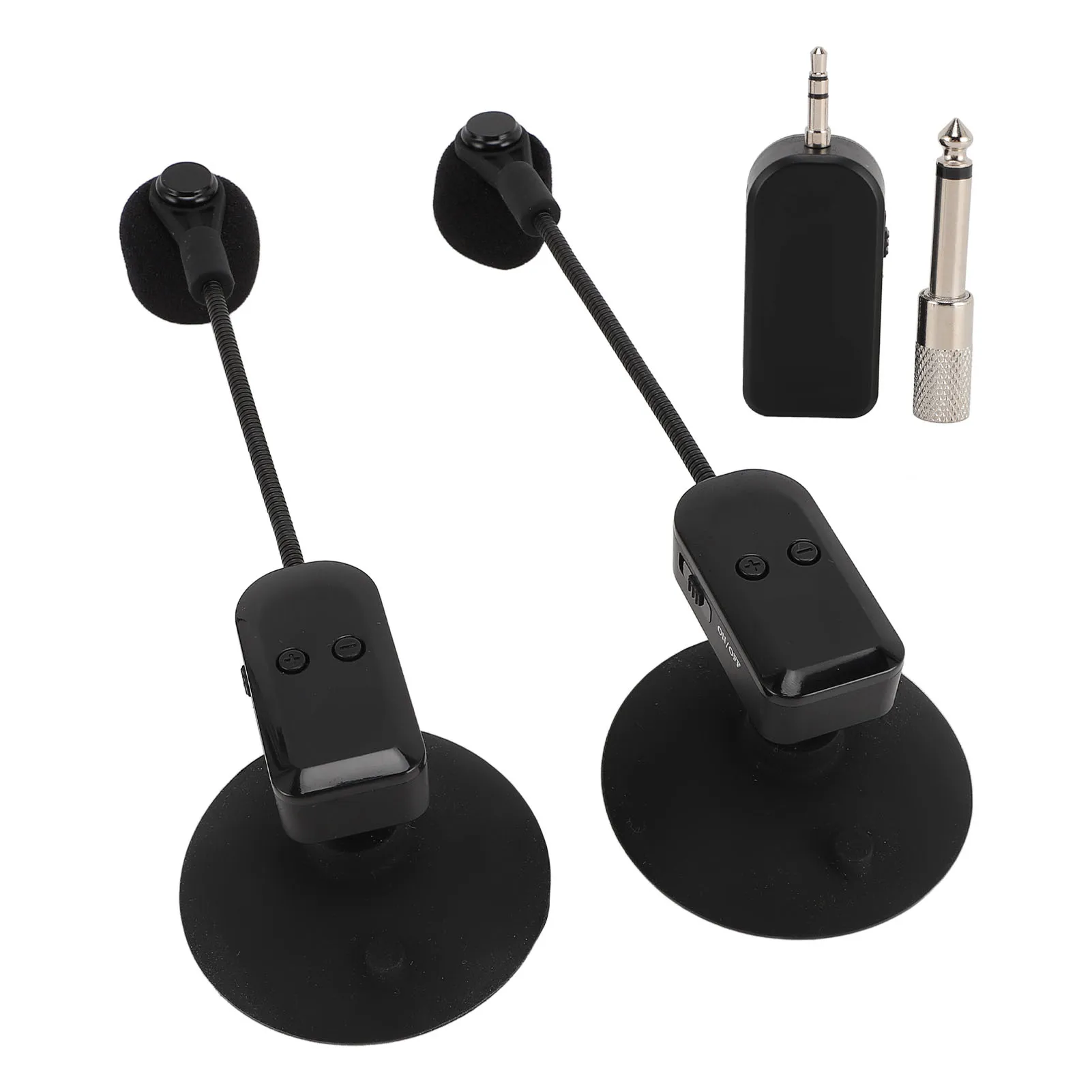 Czysty Dźwięk Stabilny Saksofon Mikrofon z Mosiądzu Bezprzewodowy 2.4G Fluta 360 °   Mikrofon stabilny w obrocie do skrzypiec i wiolonczeli, do występów