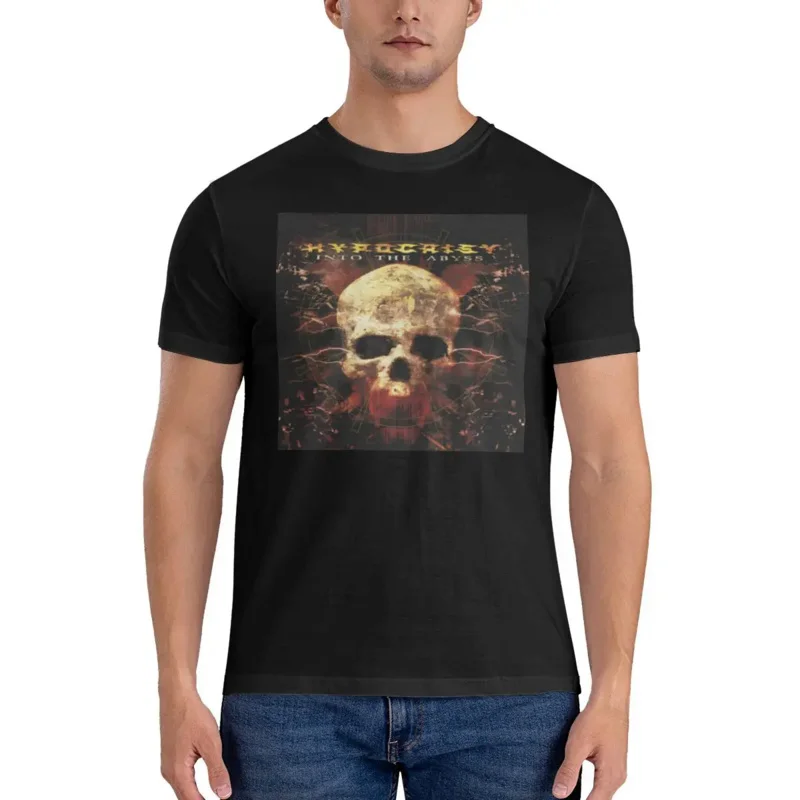 Лучшая популярная мужская футболка из чистого хлопка, женская футболка с круглым вырезом и надписью hypocrisys, топы с коротким рукавом в подарок