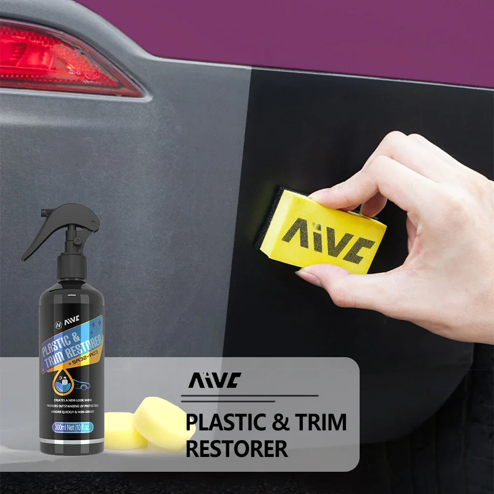 Plastic Restorer Car Vinyl Rubber Trim  Renovator Polish Leather Restoration Coating Agent AIVC Long-Term Protects For Auto