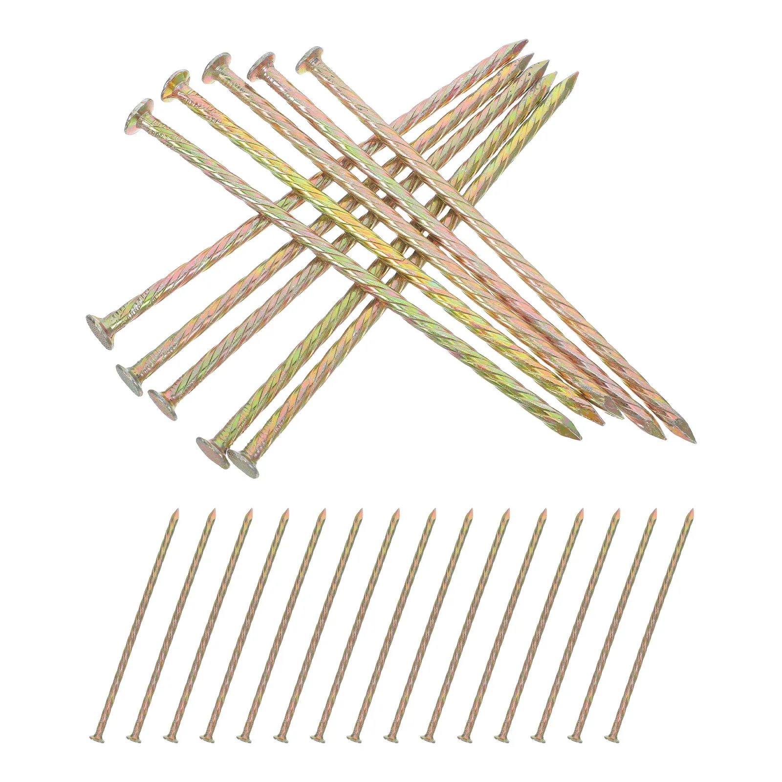 1Pack 651G 6Inch Spiral Landscape Nails Heavy Duty Metal Edging Spikes for Artificial Grass Turf Paver Garden Lawn Yard Edging