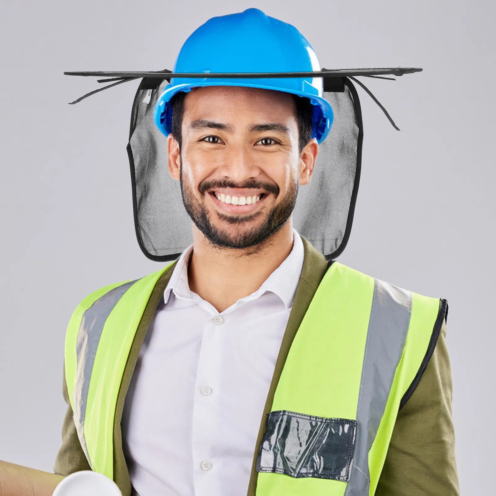 

2Pcs Breathable Hard Hat Sunshade Full Brim Mesh Large Visor Outdoor Construction Site Sun Protection Accessories