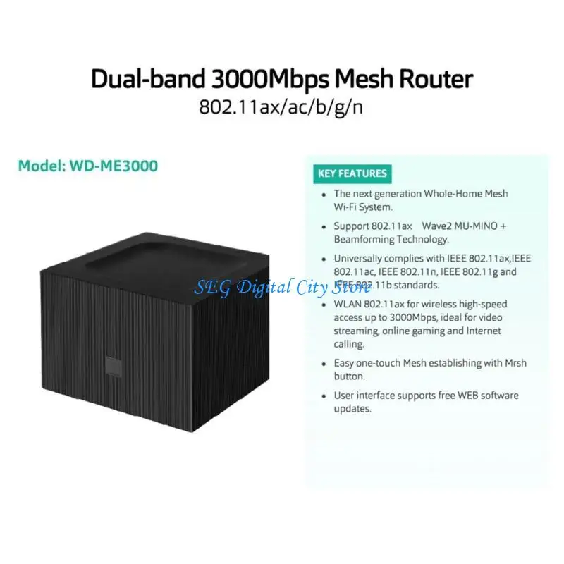 U75B WIFI 6 جيجابت الموجهات 3000mbps نطاقات مزدوجة مكرر لاسلكي 2.4G & 5Ghz الإنترنت WIFI شبكة الموجهات مكرر