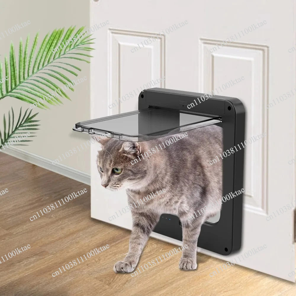 Smart Silent Electric Pet Door for Cats and Dogs Free Passage with Chip Recognition Suitable for Glass, Iron, and Wooden Doors