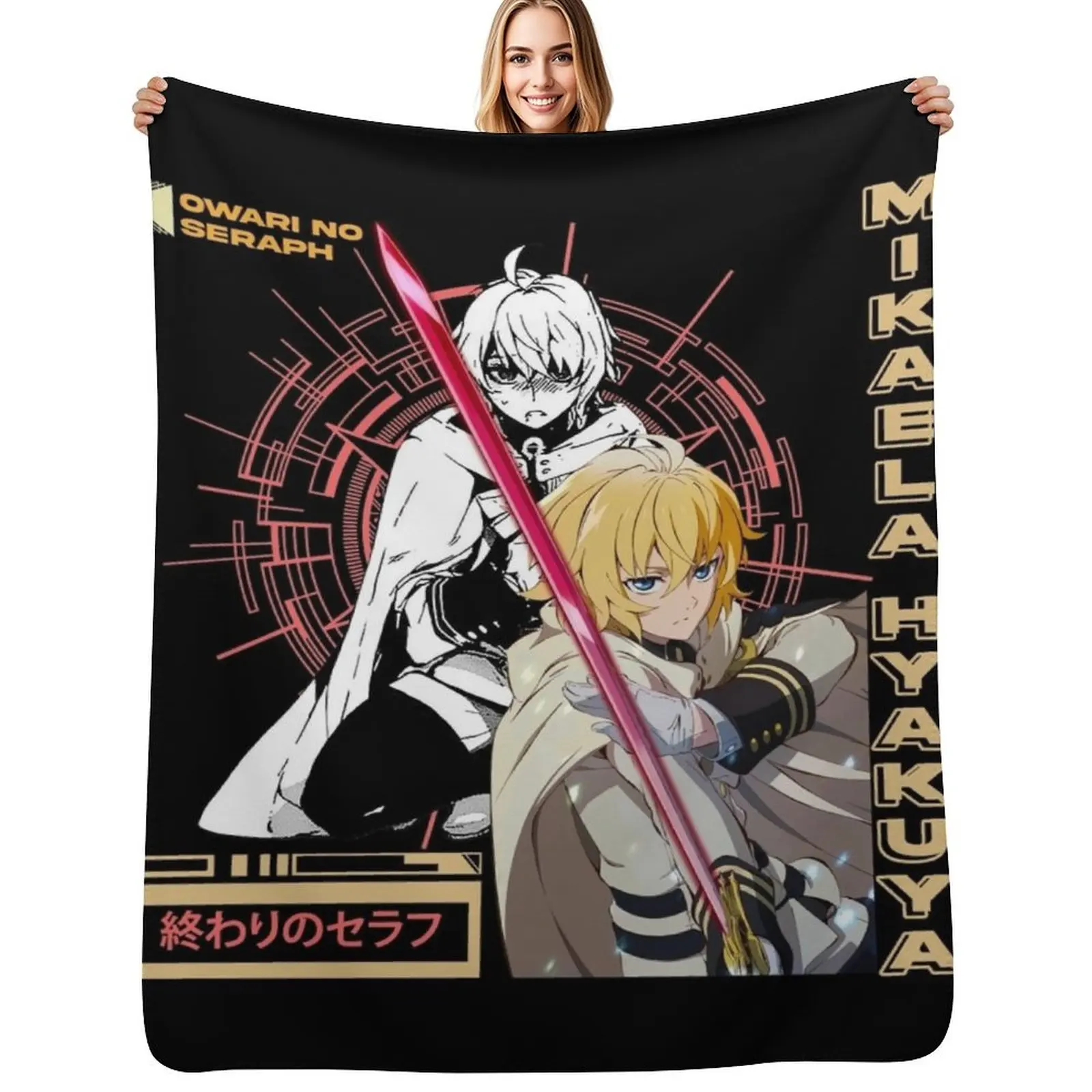 

Owari no Seraph | Mikaela Hyakuya 3 Throw Blanket Lightweight Warm Blanket for Travel Camping