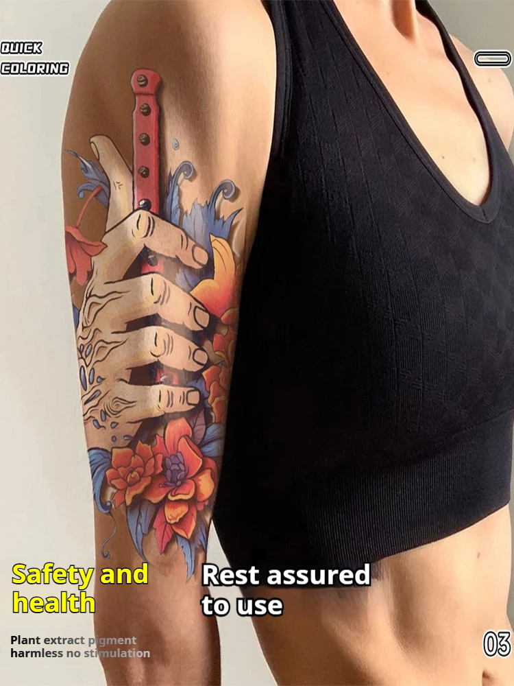 

Adult Tattoo Stickers for Body and Arms Colorful 3D Long-Lasting Waterproof Makeup Tattoo Stickers