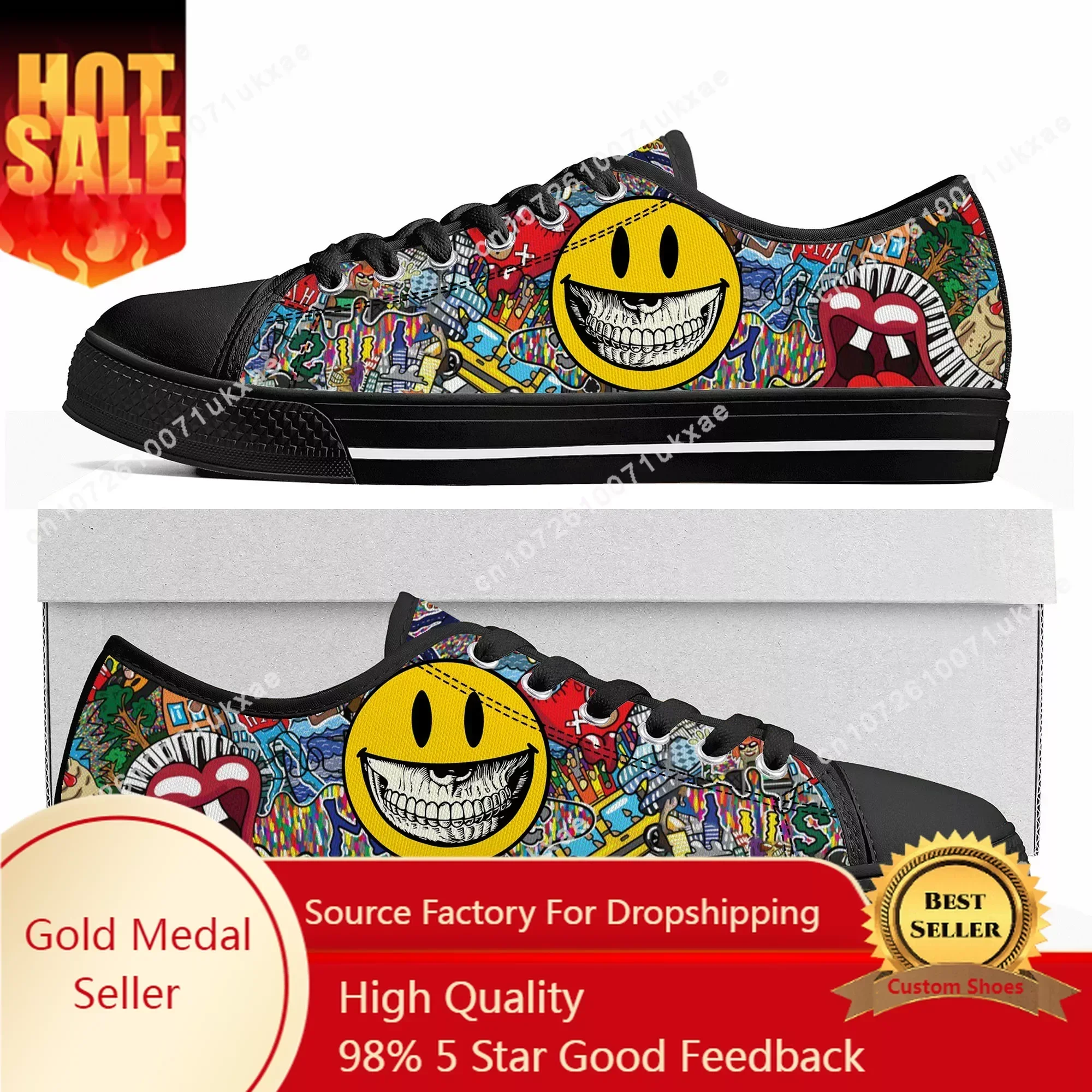 

street art graffiti Low Top Sneakers Mens Womens Teenager Canvas High Quality Sneaker Casual Custom Made Shoes Customize Shoe