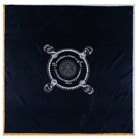Black Silk Edges Scarf with Print Manual Rolled Silk Hair Wrap 90x90 Women Spring Scarfs Women's Shawls Design Luxuri Bandanas