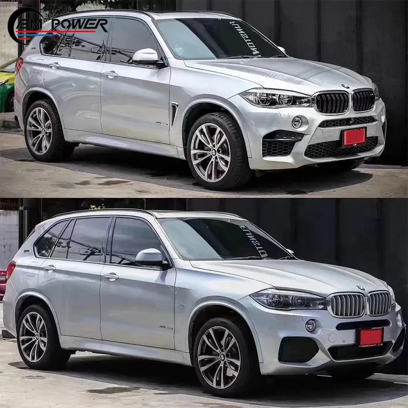 Top X5 F15 Body Kit X5 M Style High Quality pp Material 2013- 2018y Front Rear Bumper Car Side Skirt Facelift