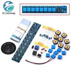 DIY Electronic Kit Set NE555 Keyboard Eight Notes Electronic Organ Production Parts Welding Practice Fun Teaching Training