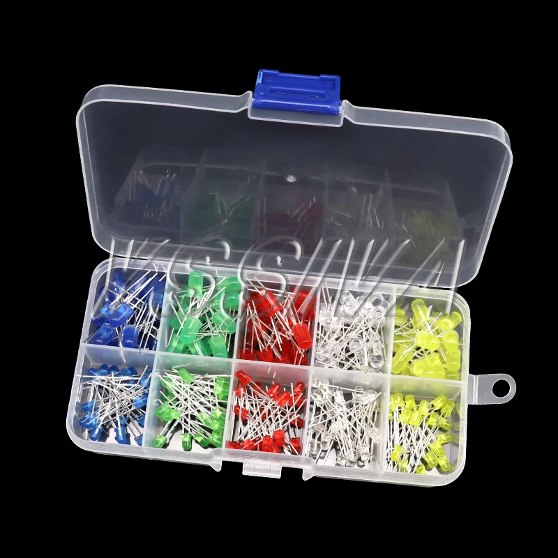 5mm 3mm LED Diode Assorted Kit White Green Red Blue Yellow Orange F3 F5 Leds Light Emitting Diodes electronic sample set