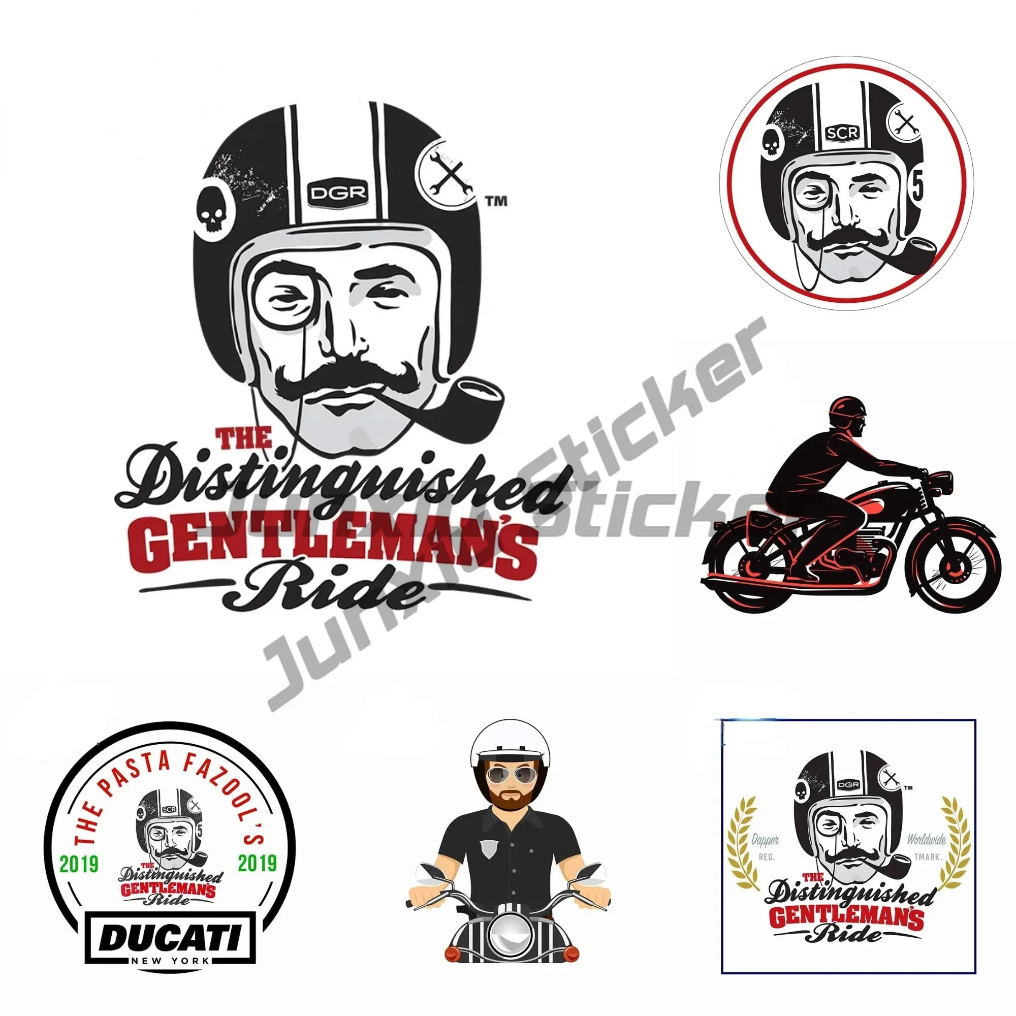 

Newly Designed Car Distinguished Gentleman Ride Styling Decal Helmet Sticker Bumper Trunk Waterproof Car Sticker